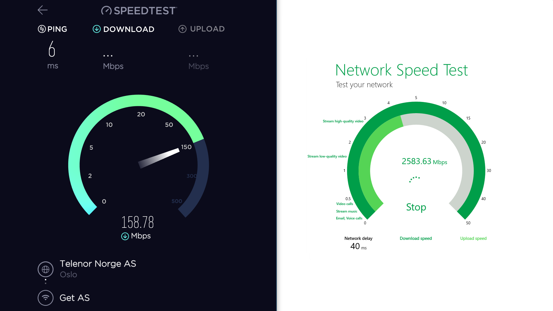network speed tester